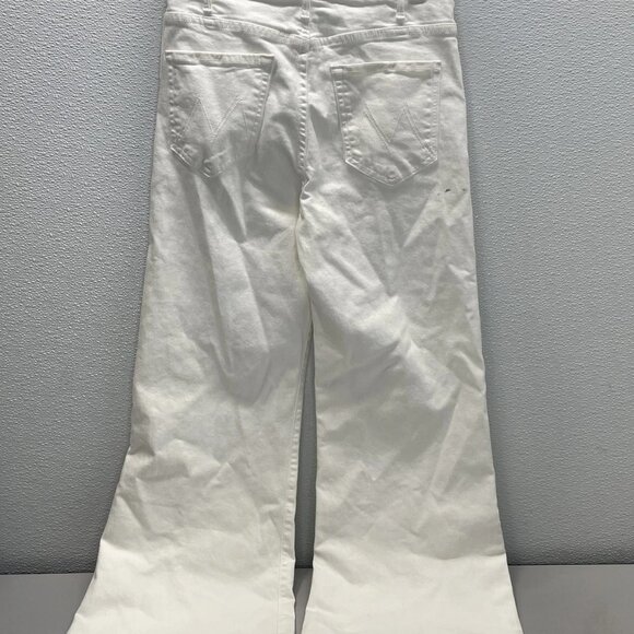 MOTHER Women’s The Hustler Roller High-Rise Jeans – White – Size 28 - Picture 10 of 10